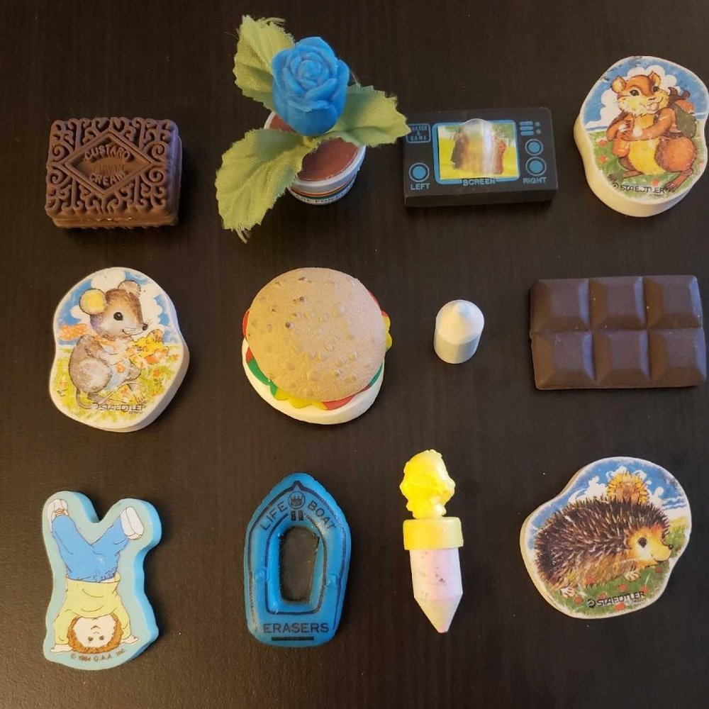 ⭐️ VINTAGE ERASERS WITH CABBAGE PATCH KIDS ERASER